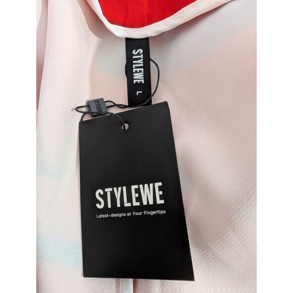 STYLEWE Red and White Blazer Size L - Picture 7 of 10